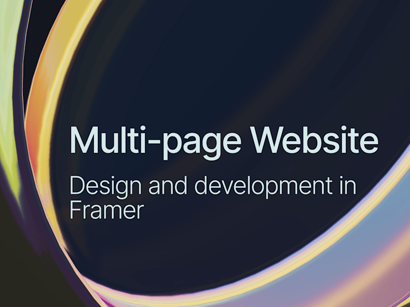 Cover image for Multi-page Website Design and Development