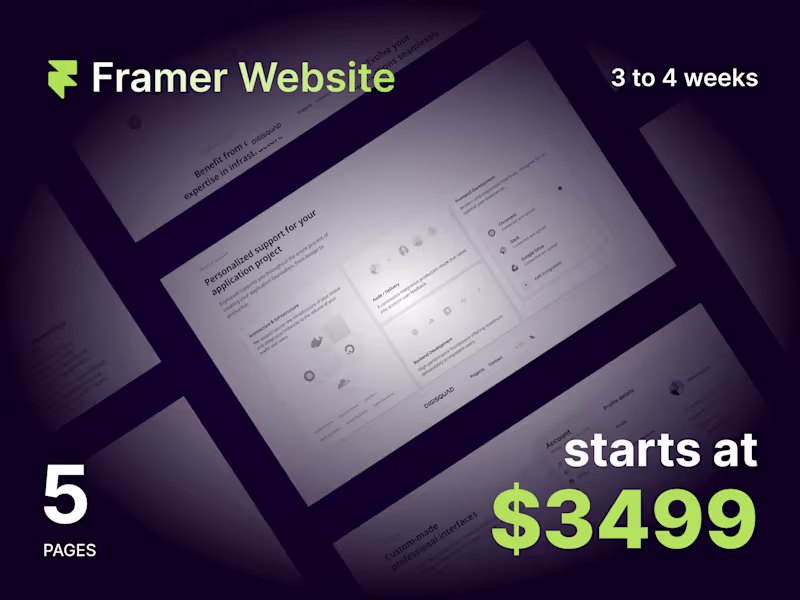 Cover image for Framer Website Design