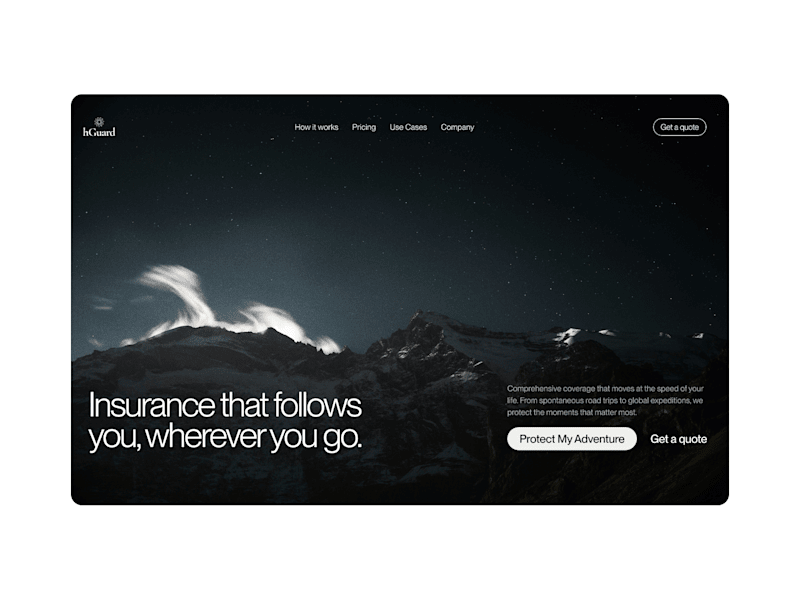 Cover image for User-Friendly Travel Insurance Landing Page for hGuard