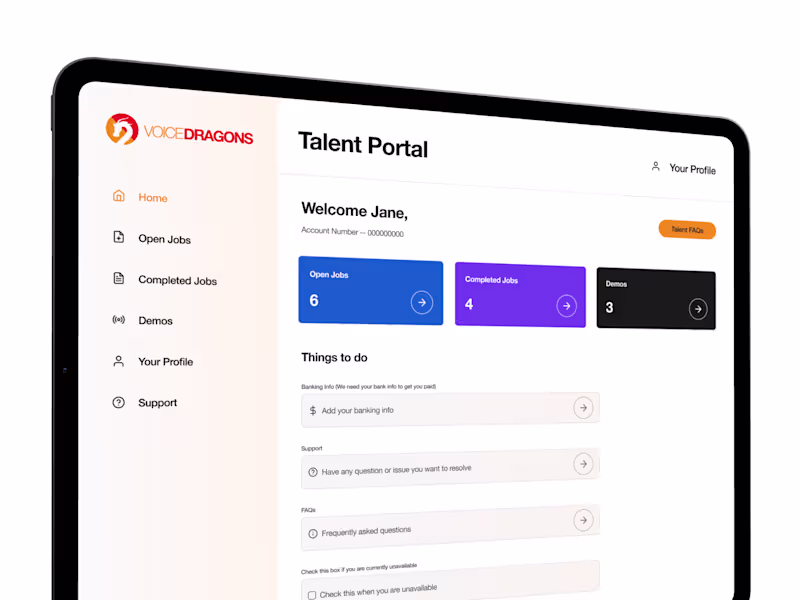 Cover image for Voice Dragon SAAS Design