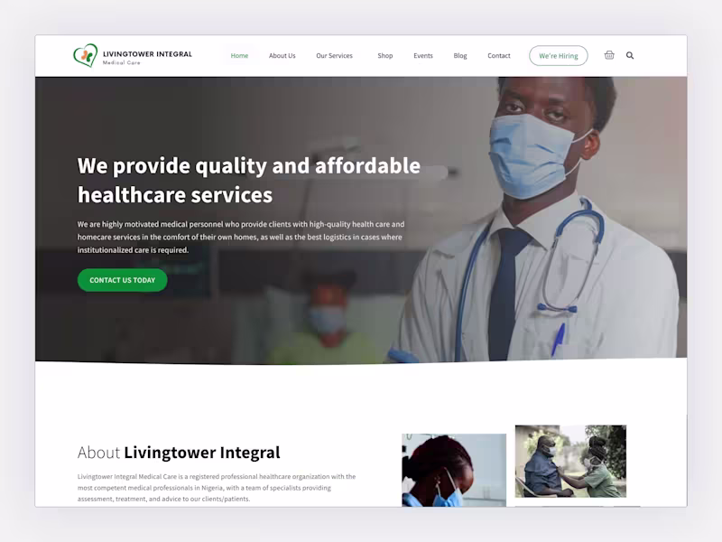 Cover image for Integrated Healthcare Medical Services & Store Website.