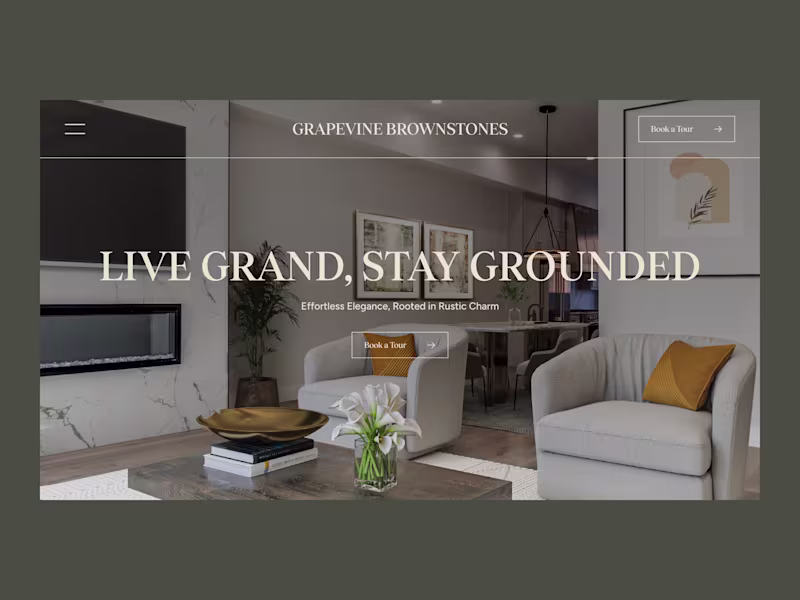 Cover image for Grapevine Brownstones: Live Grand, Stay Grounded