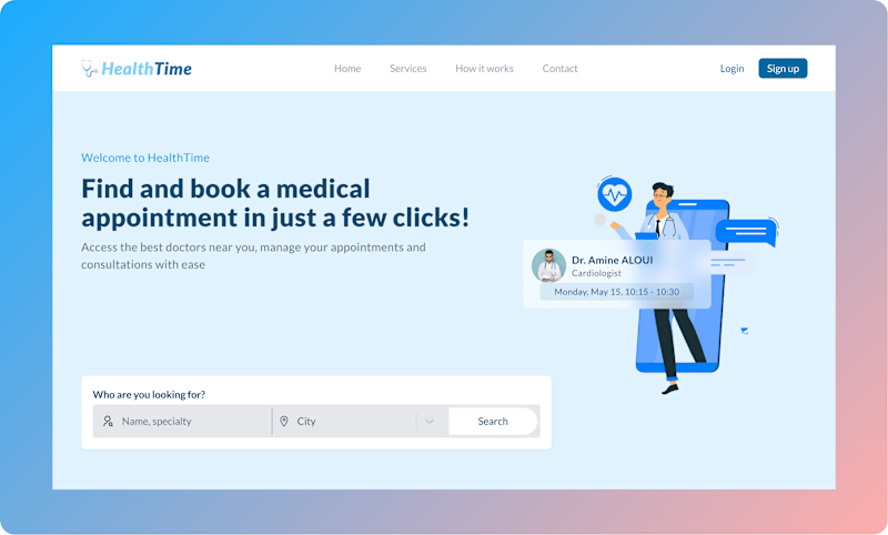 Cover image for HealthTime – Full-Stack Appointment & Healthcare System
