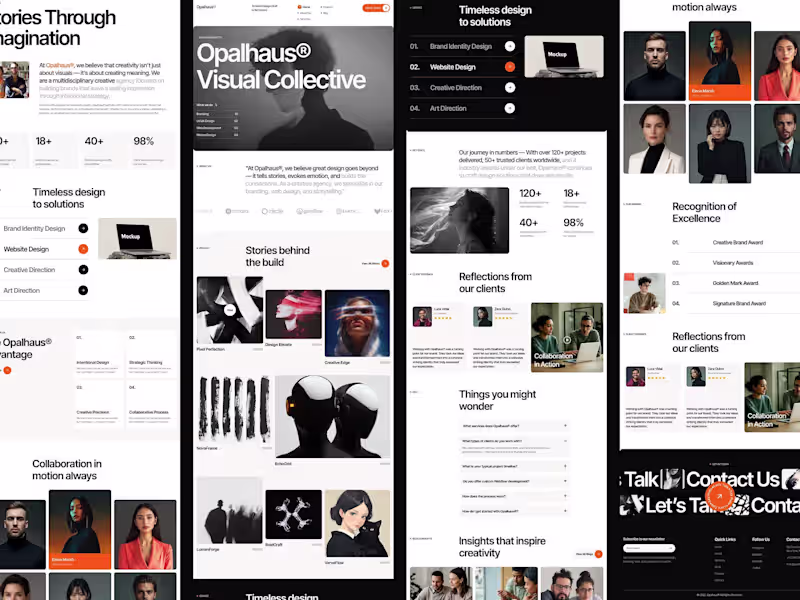 Cover image for Creative agency website design.
Design in