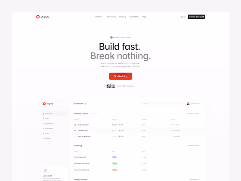 Cover image for ShipOS – A SaaS Website Template for Framer