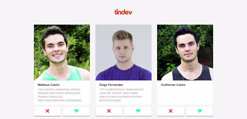 Cover image for TinDev - React App