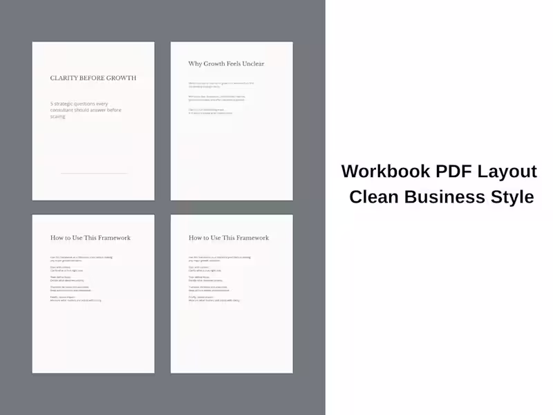 Cover image for Workbook Layout Design — Clean