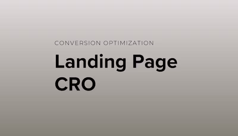Cover image for SaaS Landing Page Conversion Optimization (CRO)