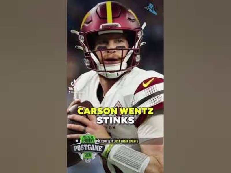 Cover image for “CARSON WENTZ STINKS” - YouTube