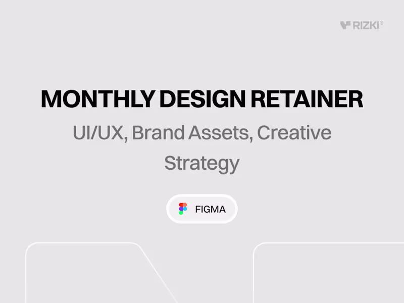 Cover image for Monthly Design Retainer (Figma)