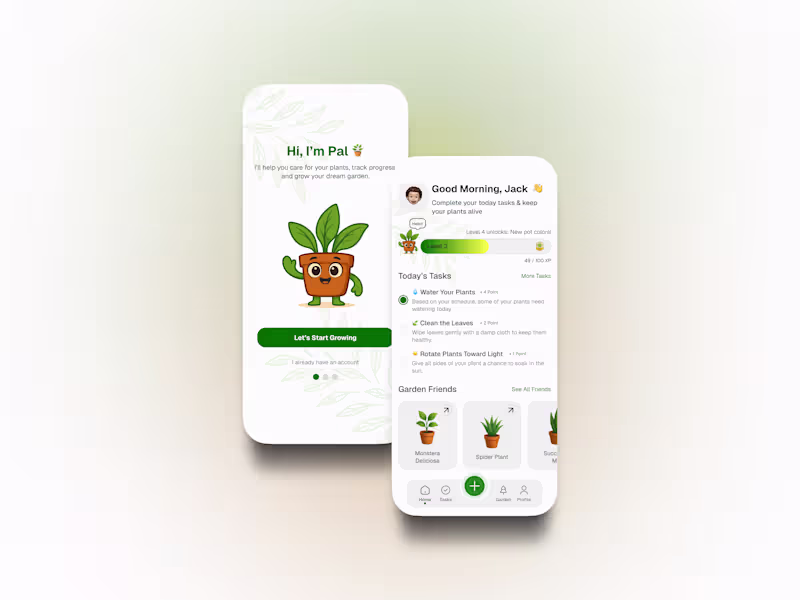 Cover image for MyPal – A Friendly, Gamified Plant Care App