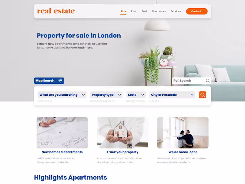 Cover image for Real Estate Website