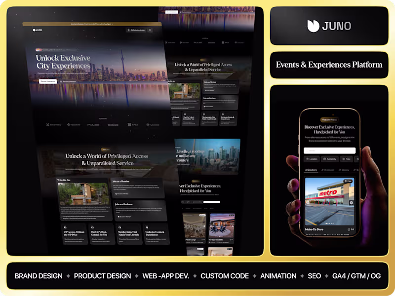 Cover image for Event & Membership Platform — UX, Design & Development