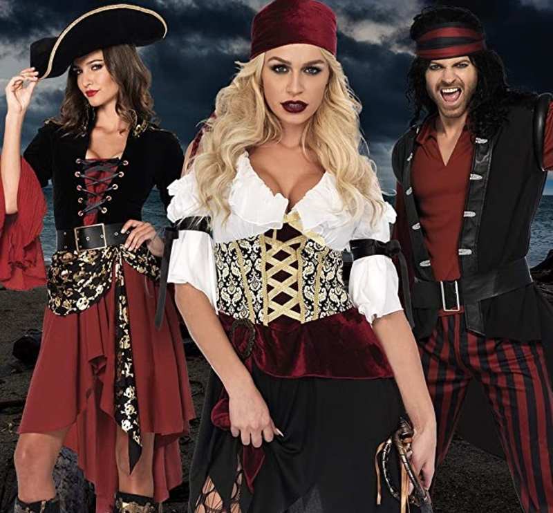 Cover image for Leg Avenue Women's 2 Pc Cruel Seas Pirate Captain Dress Costume