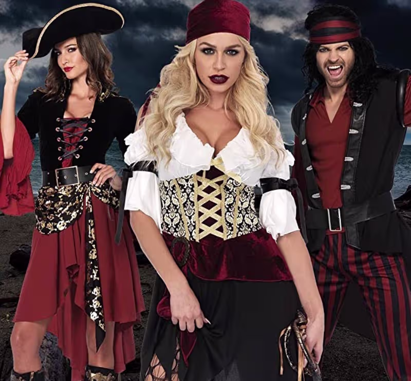 Cover image for Leg Avenue Women's 2 Pc Cruel Seas Pirate Captain Dress Costume