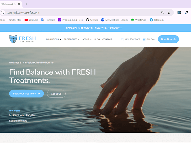 Cover image for Fresh Treatments: Wellness & IV Infusion Clinic Melbourne