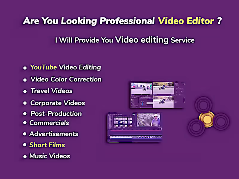 Cover image for I will edit any YouTube video fast