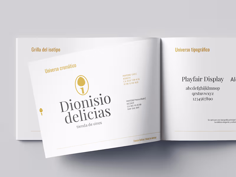 Cover image for Dionisio Delicias | BrandBook