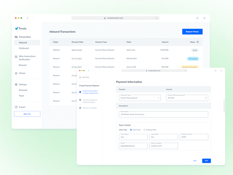 Cover image for Payment Facilitation Platform Design for Trusty