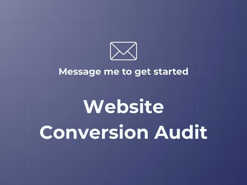 Cover image for Website Conversion Audit