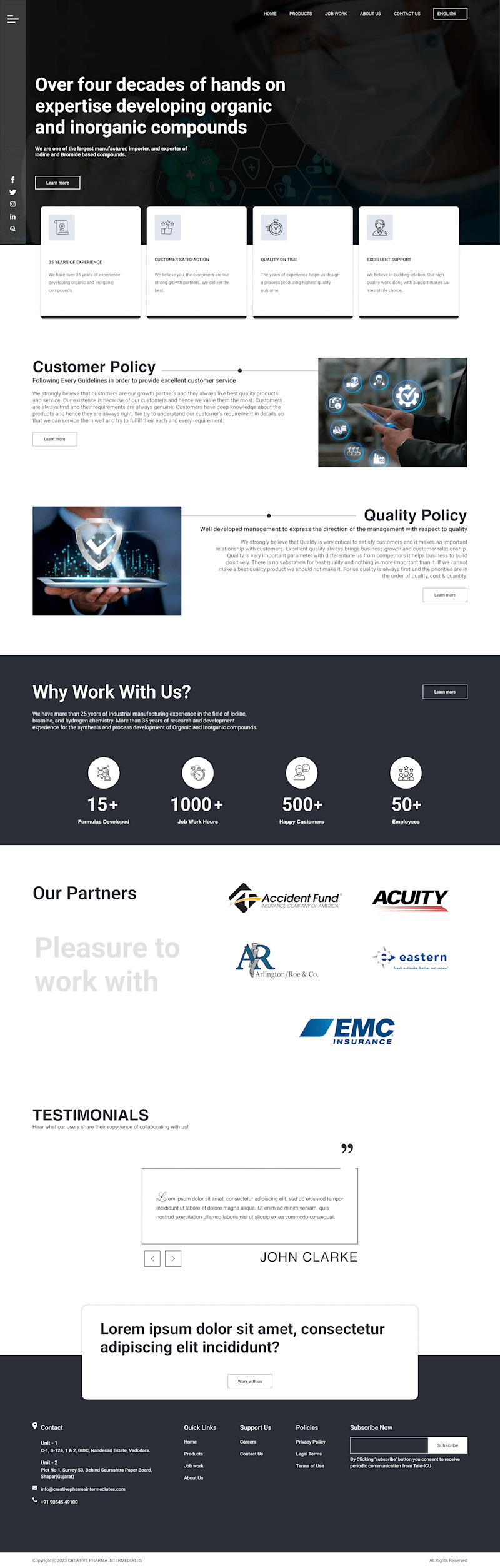 Cover image for Pharmaceutical Website
