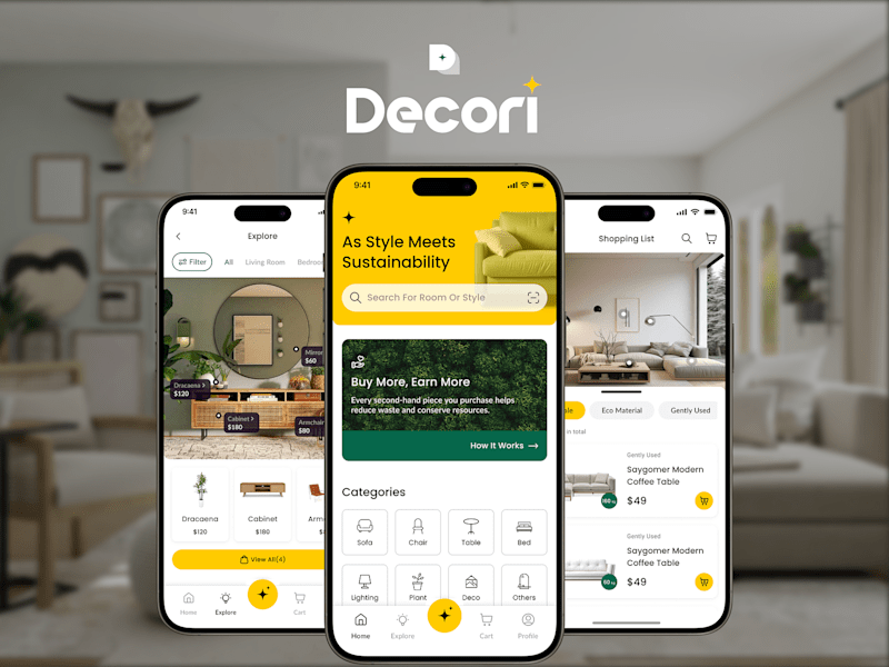Cover image for Decori.Ai App UI/UX Design