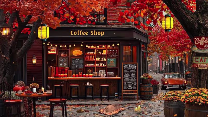Cover image for Cozy coffee shop video for relaxing music 