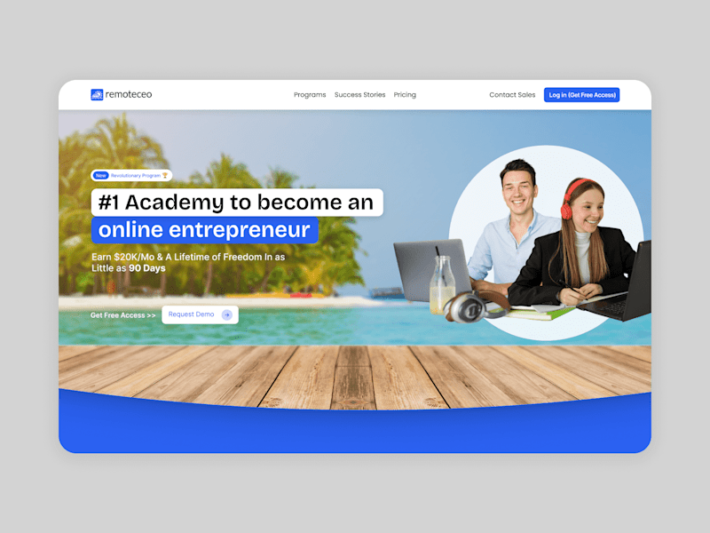 Cover image for Engaging Website for an Online Business Academy