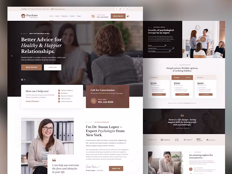 Cover image for Psychare - WordPress Theme for Psychologists & Life Coaches