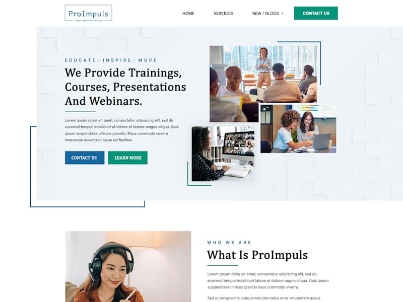 Cover image for Educational Training Website