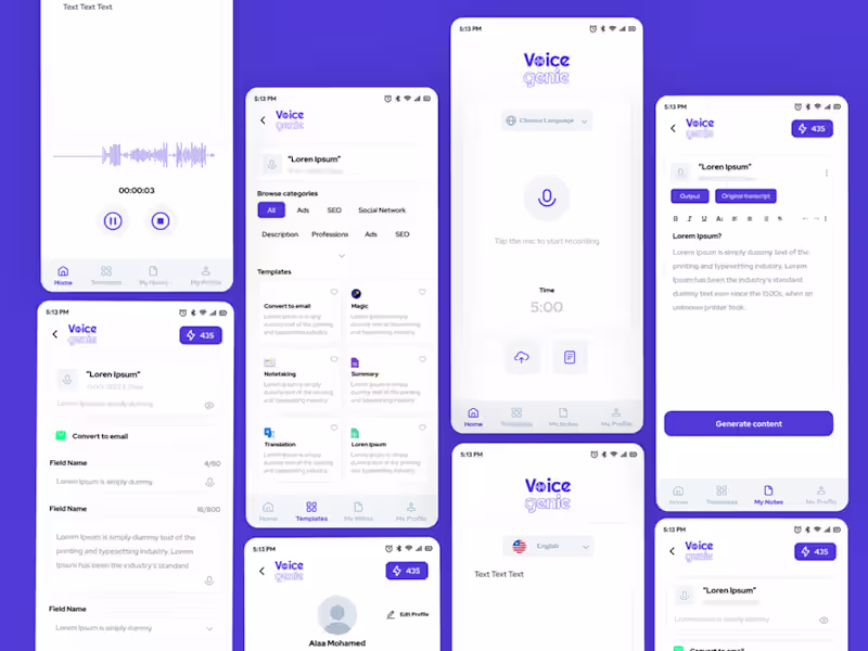 Cover image for Voice to Content Mobile App