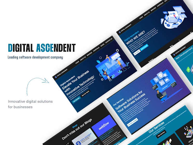 Cover image for Business website development with a modern responsive design