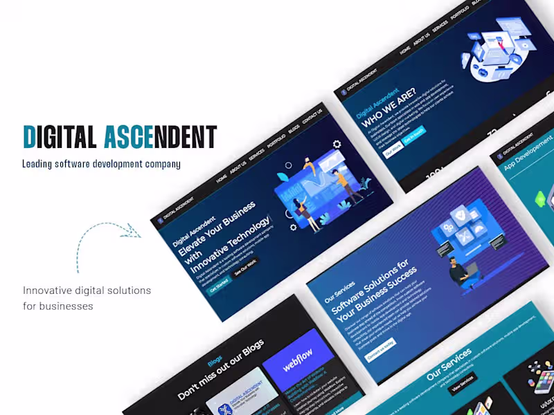 Cover image for Business website development with a modern responsive design