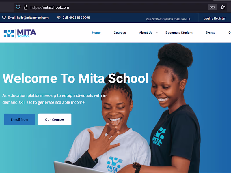 Cover image for Mita School is a premier tech education institution.
