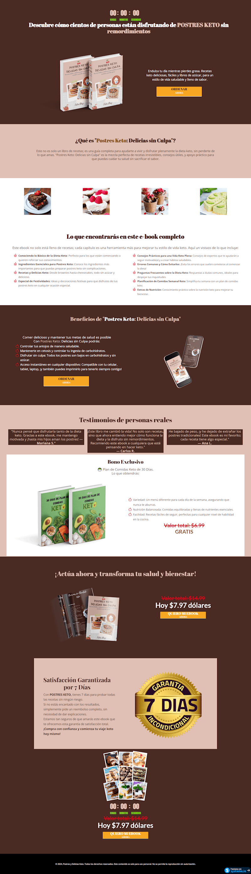 Cover image for Landing Page/ Postres Keto