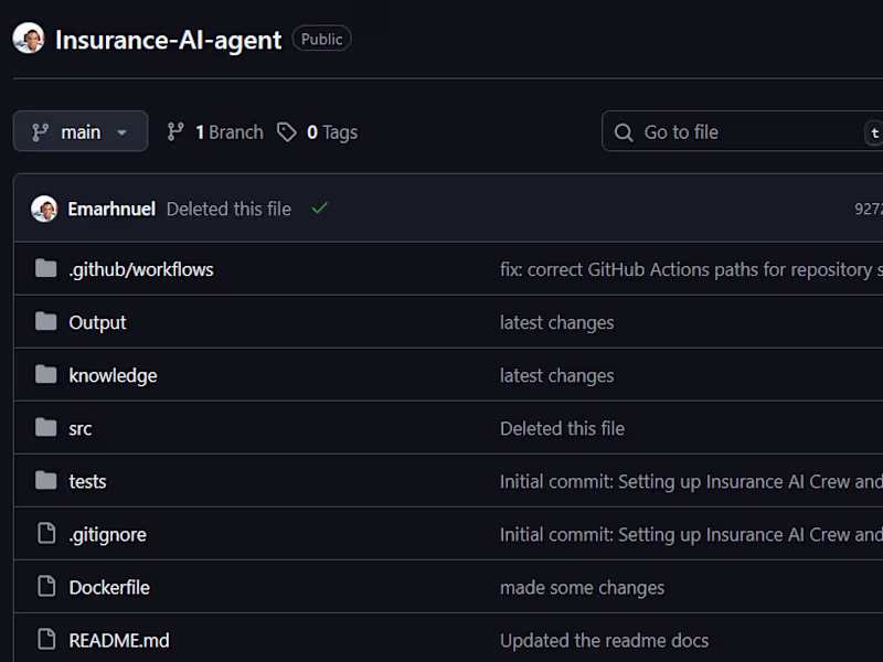 Cover image for I built a production Insurance AI Agent (https://github.com/...