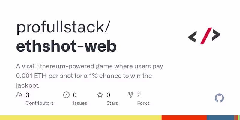 Cover image for ETH Shot: Ethereum-Powered Gambling Game Development