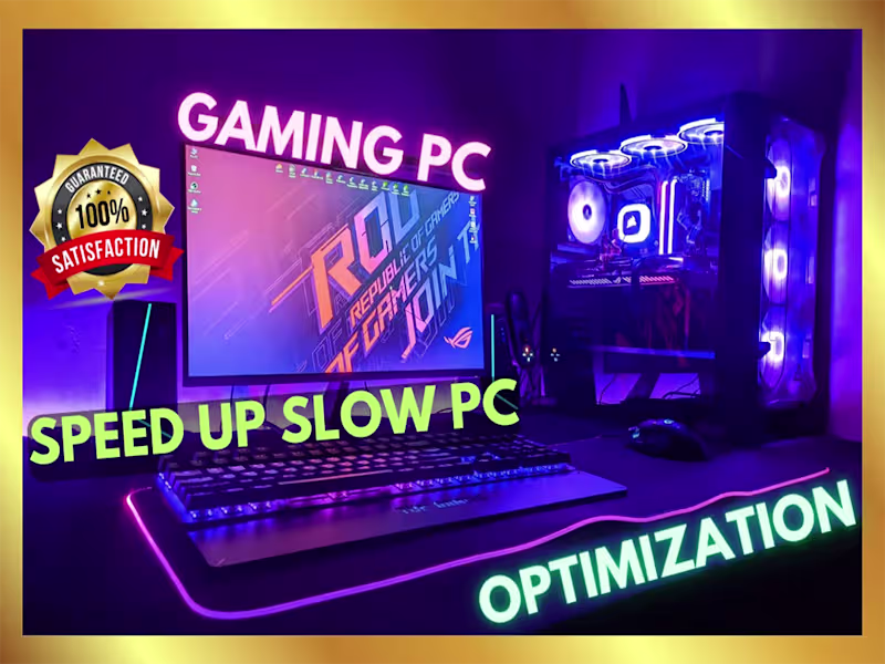 Cover image for speed up, fps boost gaming computer, fix slow laptop performance