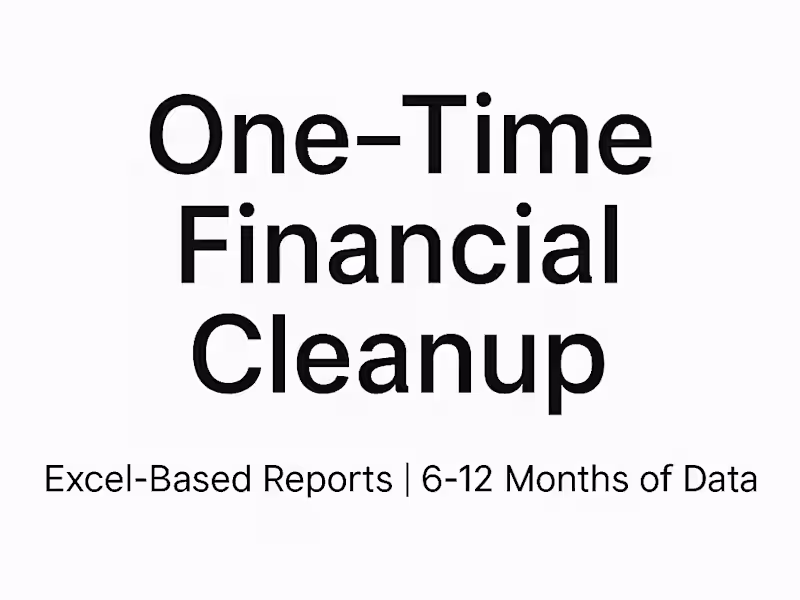 Cover image for One-Time Financial Cleanup (Excel-Based)