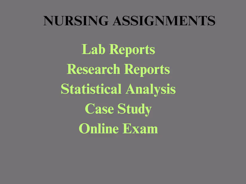 Cover image for Nursing Assignments writing services for