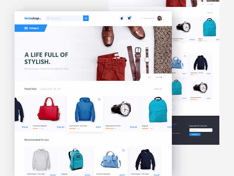 Cover image for Ecommerce website design and development