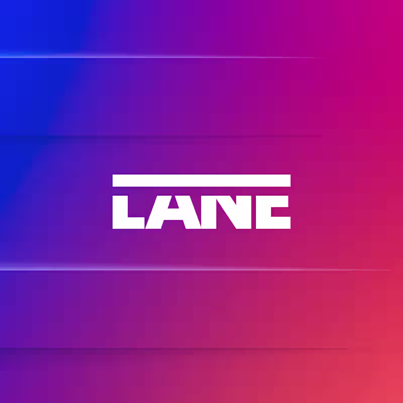 Cover image for LANE, a clean wordmark with meaning built right into the let...