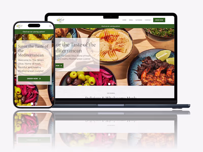 Cover image for The Green Olive - Santa Fe Springs Website