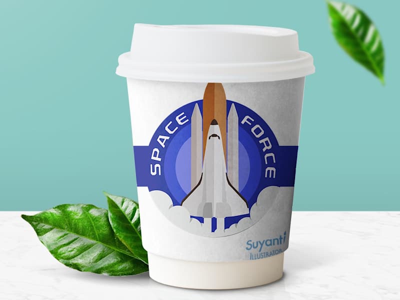 Cover image for Space Force Illustration Logo