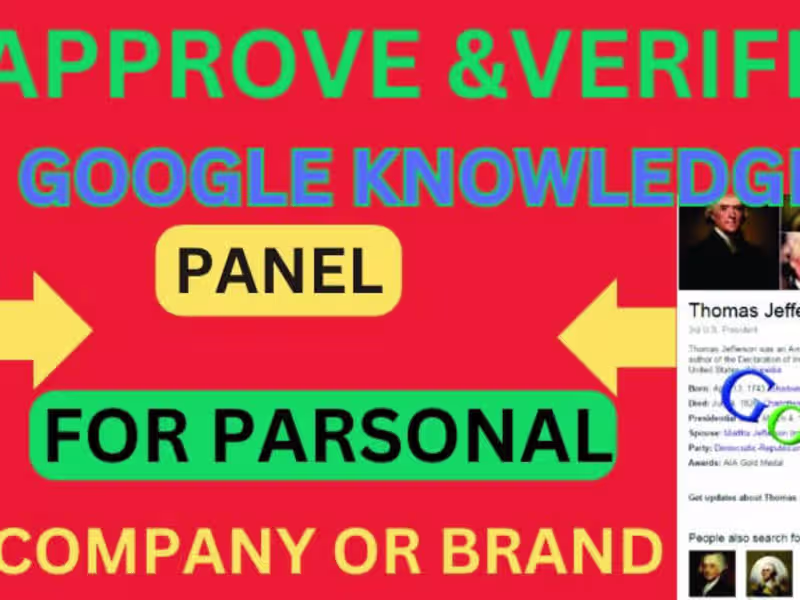 Cover image for I WILL CREATE A VERIFIED GOOGLE KNOWLEDGE PANEL