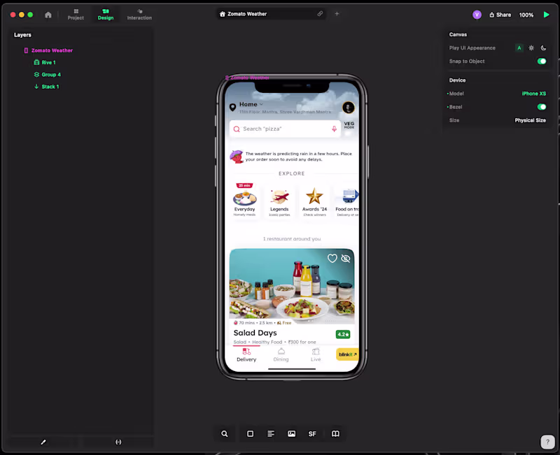 Cover image for Zomato Weather App - Concept