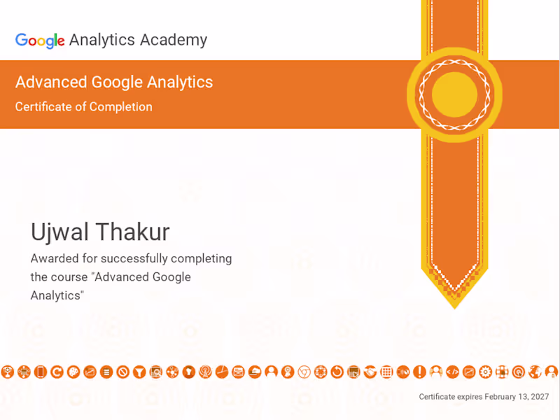 Cover image for Advance Google Analytics 