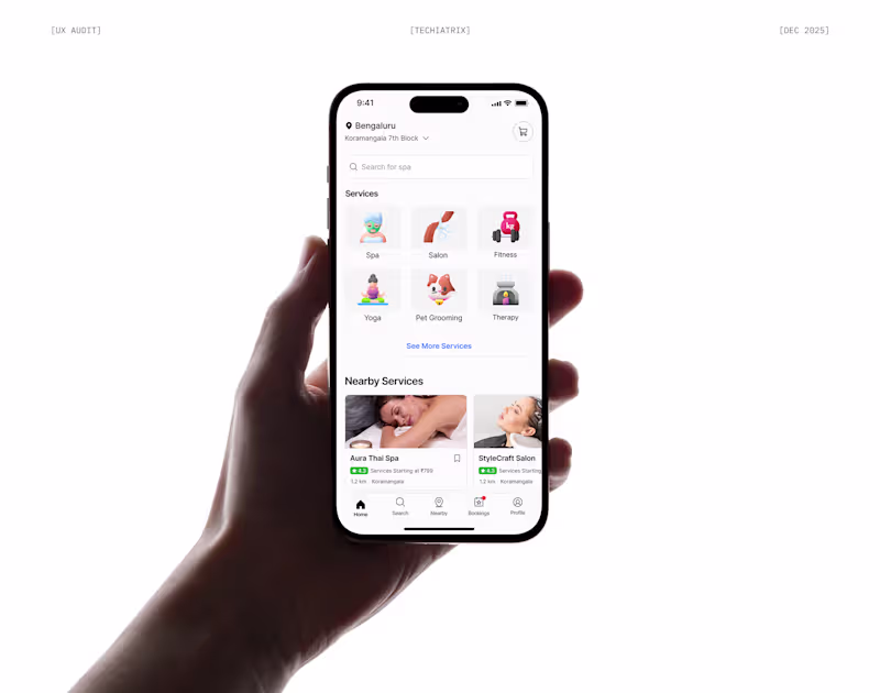 Cover image for End-to-End UX Audit and Redesign for Wellness Marketplace