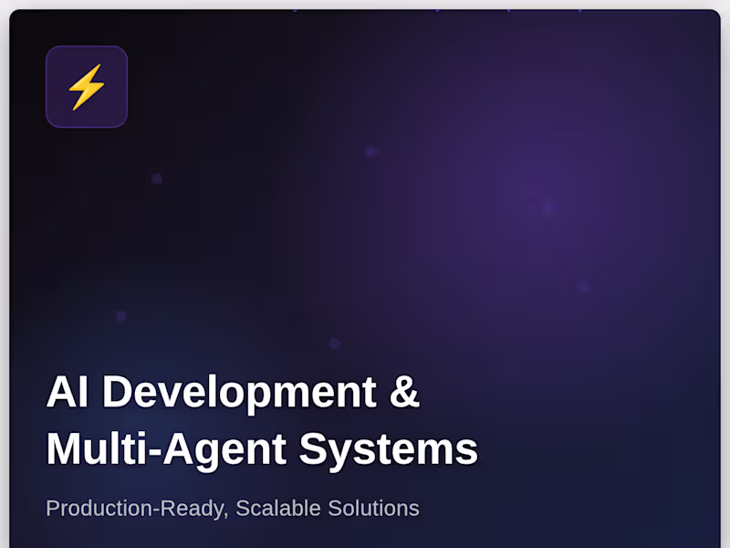 Cover image for AI Development & Multi-Agent Systems - Enterprise-Grade