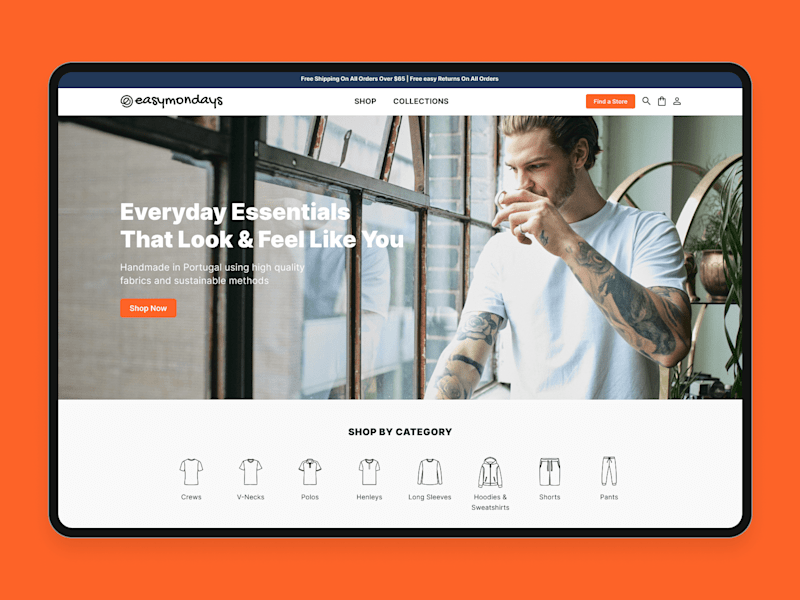 Cover image for Easy Mondays | Ecommerce UI Design